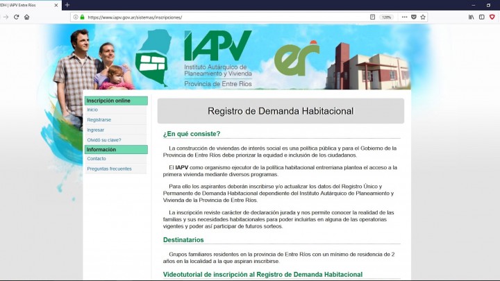 Más de 10.000 familias ya se inscribieron en el registro online de IAPV